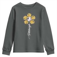 Pittsburgh Sport Retro Baseball Flower Youth Sweatshirt Funny Game Day
