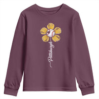 Pittsburgh Sport Retro Baseball Flower Youth Sweatshirt Funny Game Day