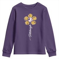 Pittsburgh Sport Retro Baseball Flower Youth Sweatshirt Funny Game Day