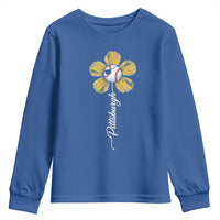 Pittsburgh Sport Retro Baseball Flower Youth Sweatshirt Funny Game Day