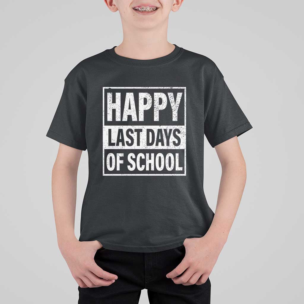 Graduation T Shirt For Kid Happy Last Days Of School Vintage - Wonder Print Shop