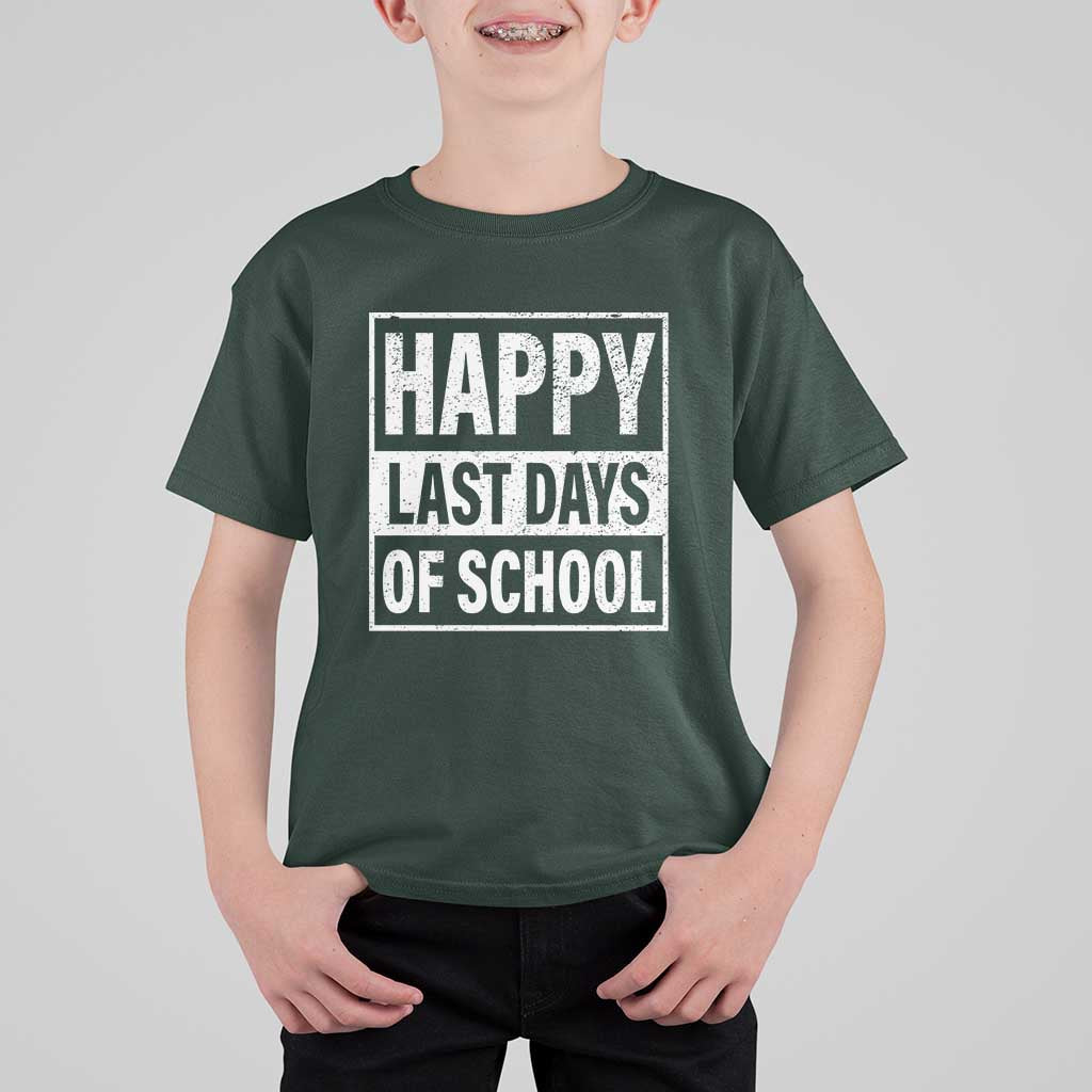 Graduation T Shirt For Kid Happy Last Days Of School Vintage - Wonder Print Shop
