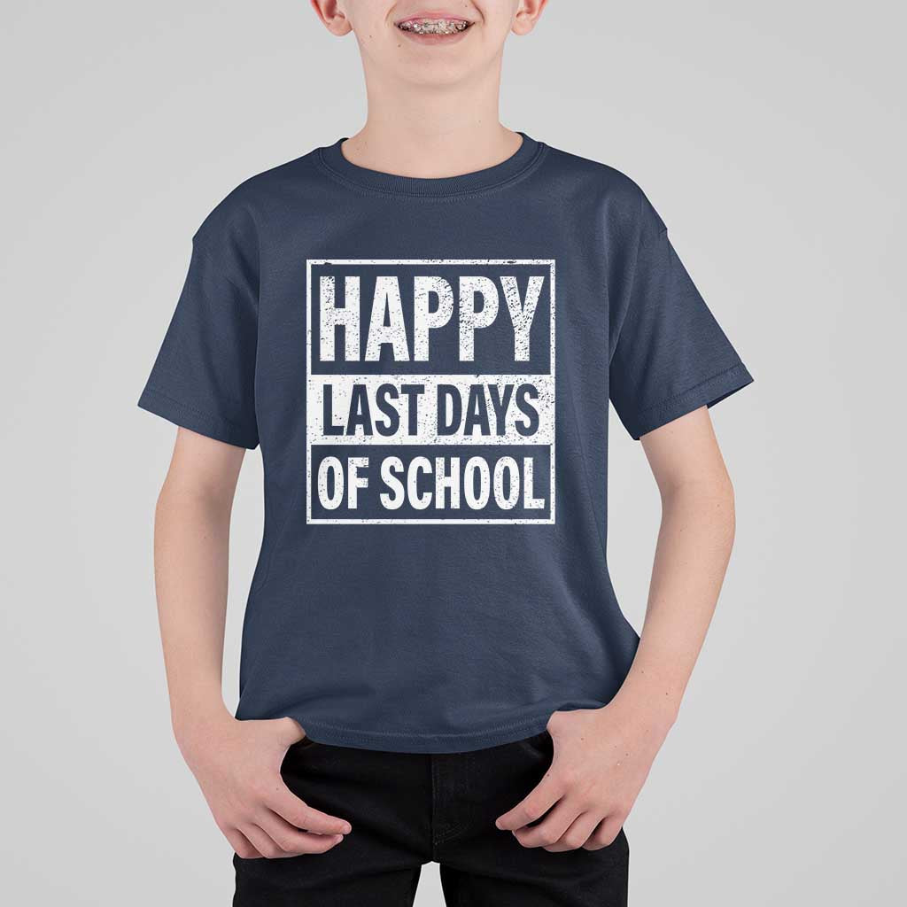 Graduation T Shirt For Kid Happy Last Days Of School Vintage - Wonder Print Shop
