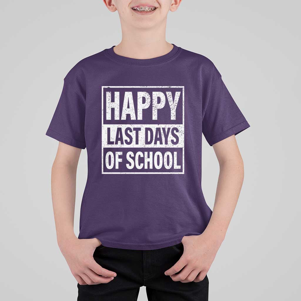 Graduation T Shirt For Kid Happy Last Days Of School Vintage - Wonder Print Shop