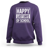 Graduation Sweatshirt Happy Last Days Of School Vintage - Wonder Print Shop