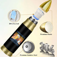 Promoted To Grandpa Bullet Tumbler Retro Vintage Beer Baby Milk Bottle Funny Father's Day - Wonder Print Shop