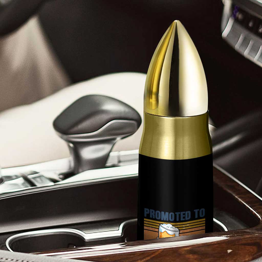 Promoted To Grandpa Bullet Tumbler Retro Vintage Beer Baby Milk Bottle Funny Father's Day - Wonder Print Shop