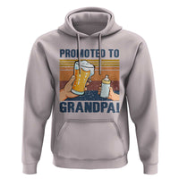Promoted To Grandpa Hoodie Retro Vintage Beer Baby Milk Bottle Funny Father's Day - Wonder Print Shop