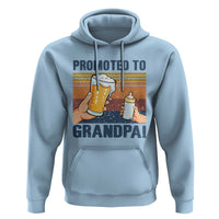 Promoted To Grandpa Hoodie Retro Vintage Beer Baby Milk Bottle Funny Father's Day - Wonder Print Shop
