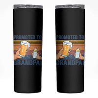 Promoted To Grandpa Skinny Tumbler Retro Vintage Beer Baby Milk Bottle Funny Father's Day - Wonder Print Shop