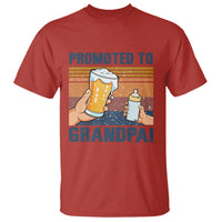 Promoted To Grandpa T Shirt Retro Vintage Beer Baby Milk Bottle Funny Father's Day - Wonder Print Shop