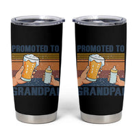 Promoted To Grandpa Tumbler Cup Retro Vintage Beer Baby Milk Bottle Funny Father's Day - Wonder Print Shop