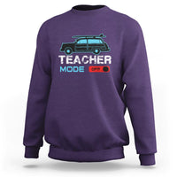 Funny Summer Vacation Sweatshirt Teacher Mode Off Beach Van Surfing - Wonder Print Shop