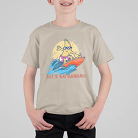 Funny Bananas T Shirt For Kid Let's Go Banana Surfing Summer Vacation - Wonder Print Shop