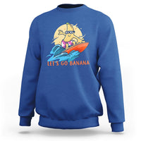 Funny Bananas Sweatshirt Let's Go Banana Surfing Summer Vacation - Wonder Print Shop