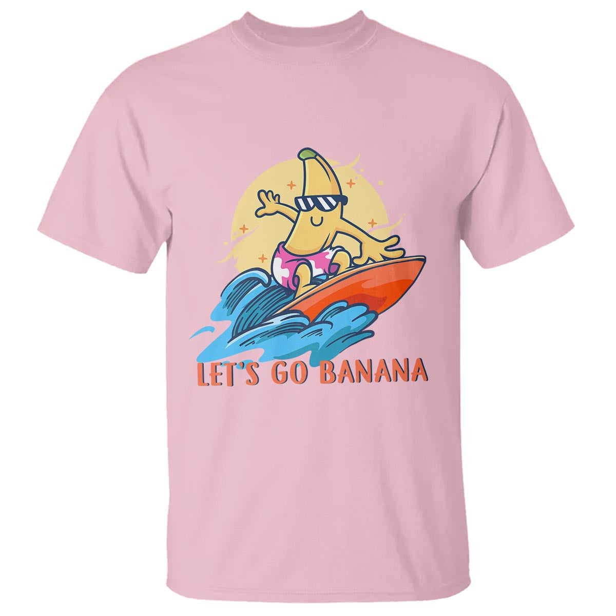Funny Bananas T Shirt Let's Go Banana Surfing Summer Vacation - Wonder Print Shop