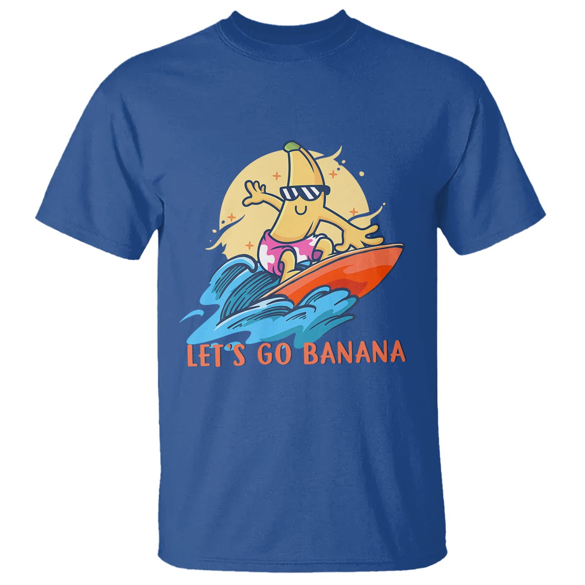 Funny Bananas T Shirt Let's Go Banana Surfing Summer Vacation - Wonder Print Shop