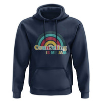 Mental Illness Awareness Hoodie Couseling Is My Jam Retro Groove Rainbow - Wonder Print Shop
