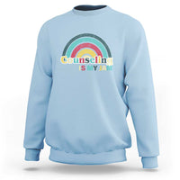 Mental Illness Awareness Sweatshirt Couseling Is My Jam Retro Groove Rainbow - Wonder Print Shop