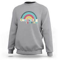 Mental Illness Awareness Sweatshirt Couseling Is My Jam Retro Groove Rainbow - Wonder Print Shop