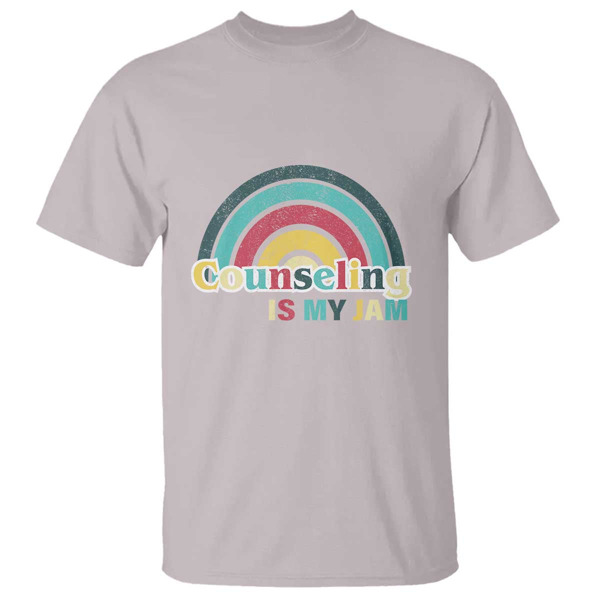 Mental Illness Awareness T Shirt Couseling Is My Jam Retro Groove Rainbow - Wonder Print Shop