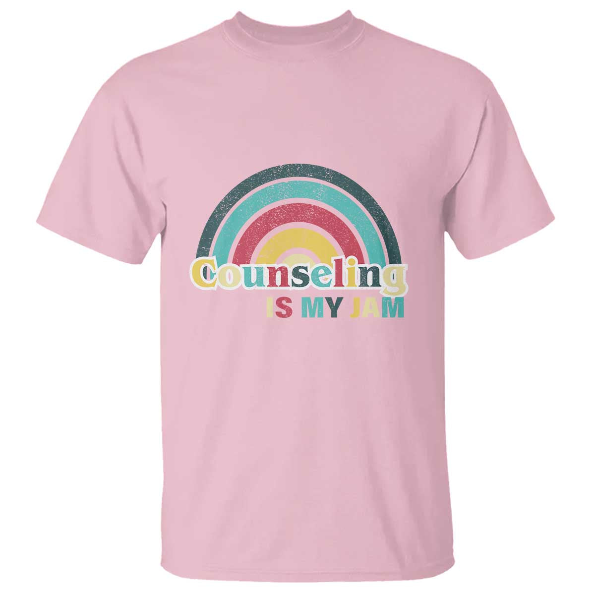 Mental Illness Awareness T Shirt Couseling Is My Jam Retro Groove Rainbow - Wonder Print Shop