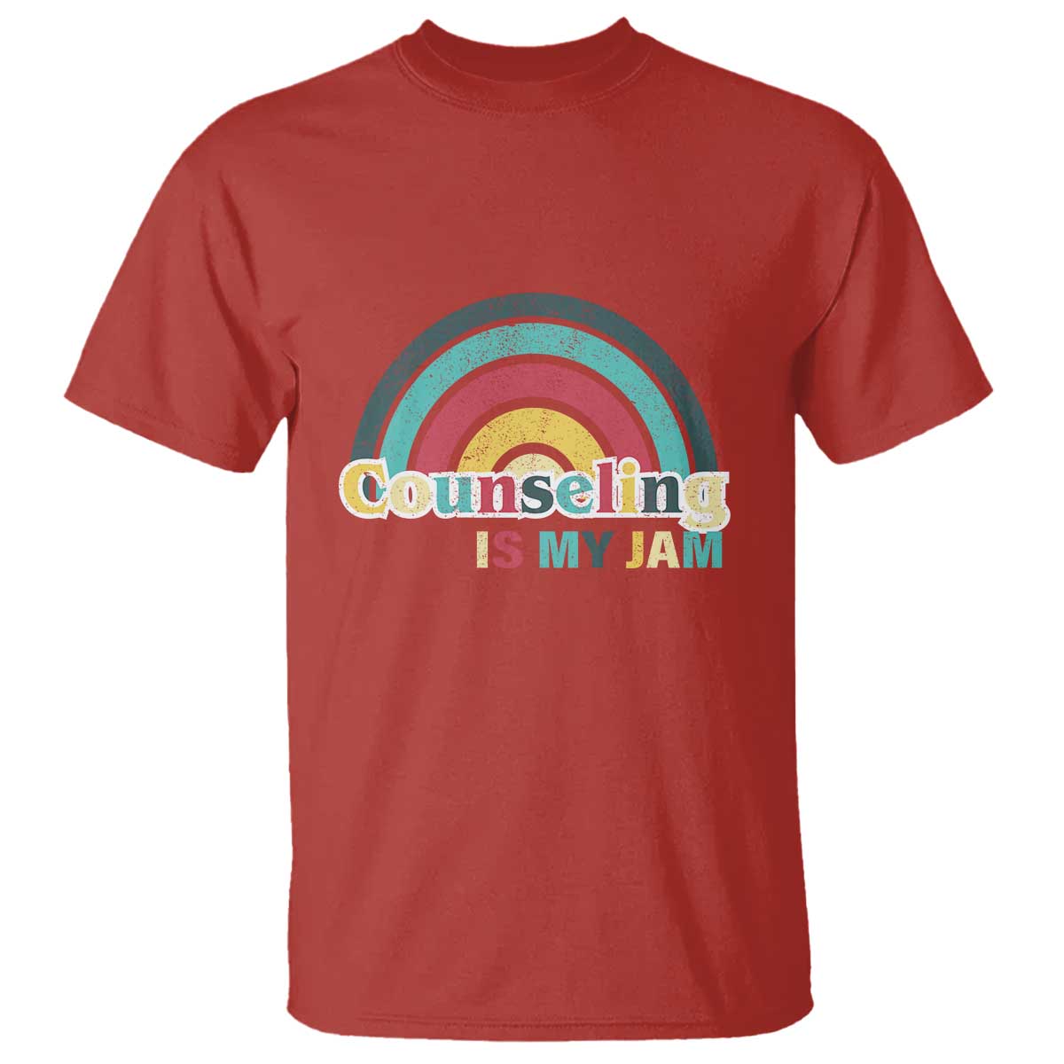 Mental Illness Awareness T Shirt Couseling Is My Jam Retro Groove Rainbow - Wonder Print Shop