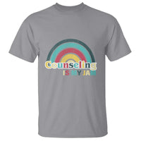 Mental Illness Awareness T Shirt Couseling Is My Jam Retro Groove Rainbow - Wonder Print Shop