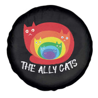 Funny LGBT The Ally Cats Spare Tire Cover Pride Month Rainbow Cat