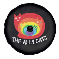 Funny LGBT The Ally Cats Spare Tire Cover Pride Month Rainbow Cat