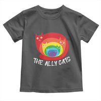 Funny LGBT The Ally Cats Toddler T Shirt Pride Month Rainbow Cat