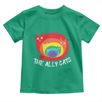 Funny LGBT The Ally Cats Toddler T Shirt Pride Month Rainbow Cat