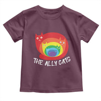 Funny LGBT The Ally Cats Toddler T Shirt Pride Month Rainbow Cat