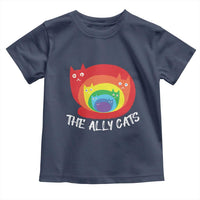 Funny LGBT The Ally Cats Toddler T Shirt Pride Month Rainbow Cat