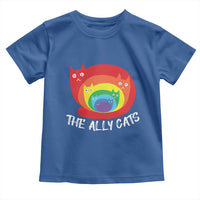 Funny LGBT The Ally Cats Toddler T Shirt Pride Month Rainbow Cat