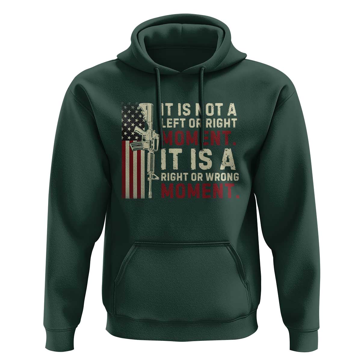 It Is Not A Left Or Right Moment It Is A Right Or Wrong Moment Hoodie American Flag