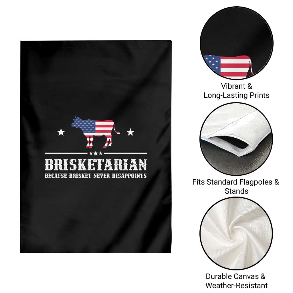 BBQ Lover Garden Flag Brisketarian Because Brisket Never Disappoints Grill Master American Flag