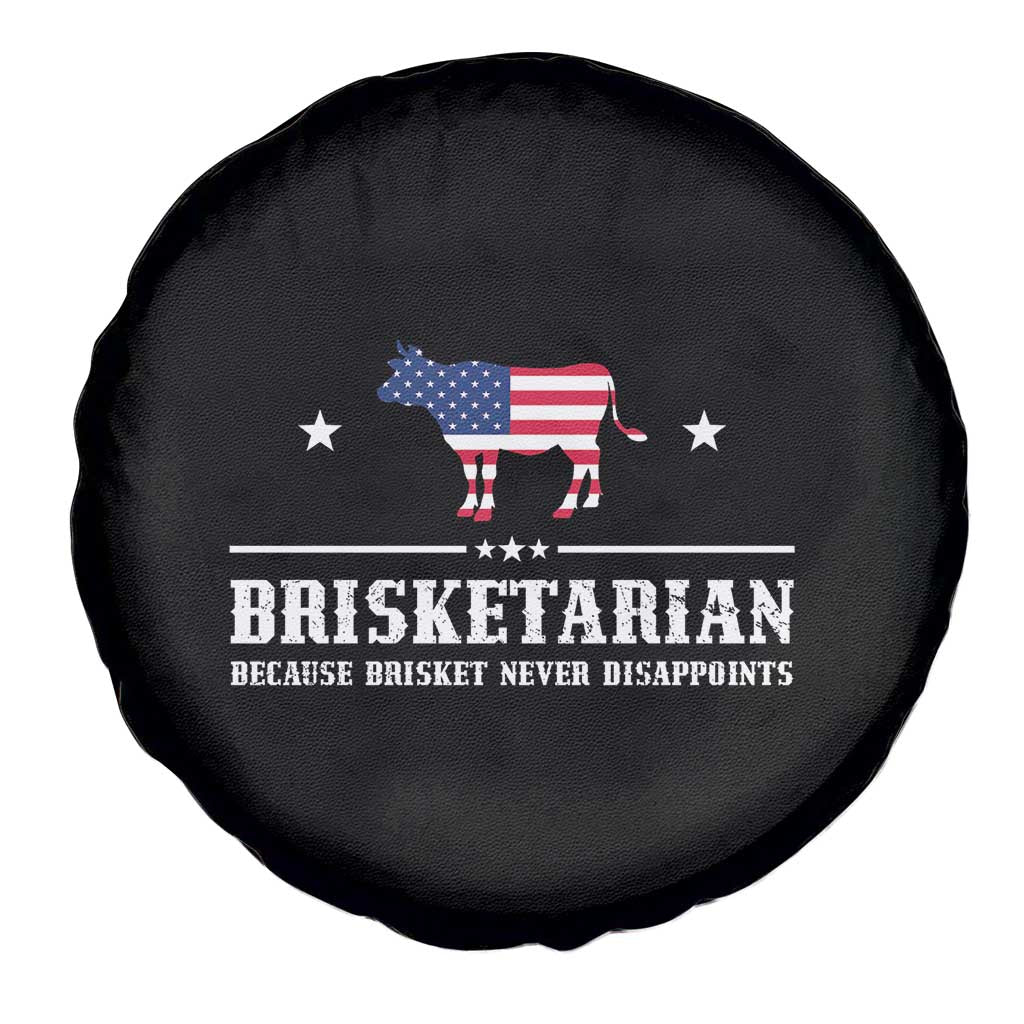 BBQ Lover Spare Tire Cover Brisketarian Because Brisket Never Disappoints Grill Master American Flag