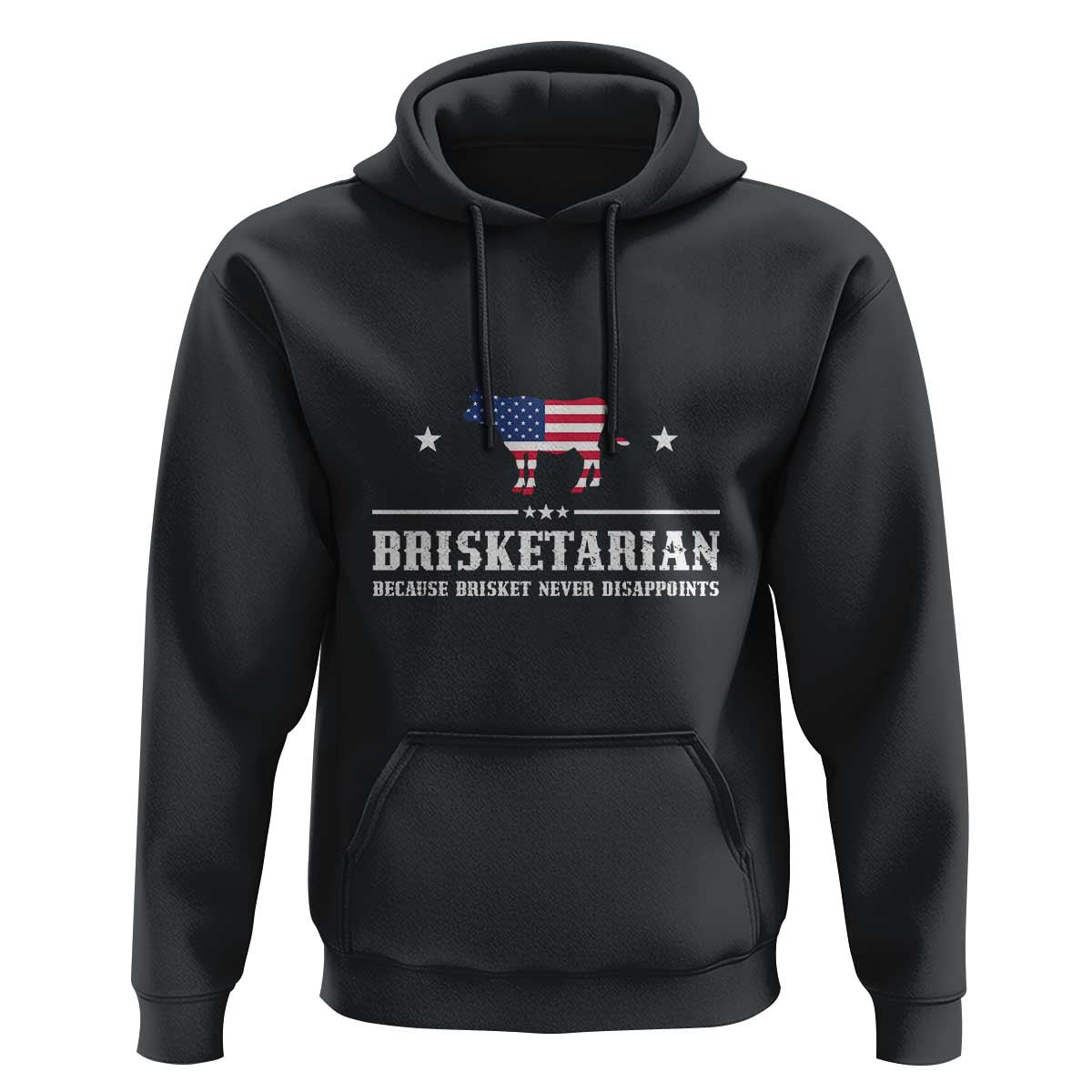 BBQ Lover Hoodie Brisketarian Because Brisket Never Disappoints Grill Master American Flag - Wonder Print Shop
