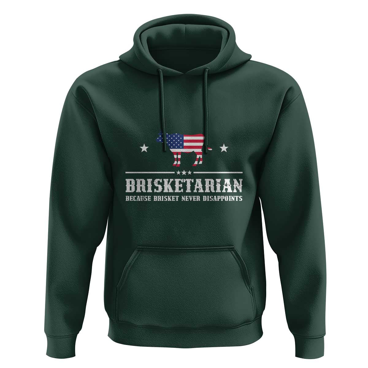 BBQ Lover Hoodie Brisketarian Because Brisket Never Disappoints Grill Master American Flag - Wonder Print Shop