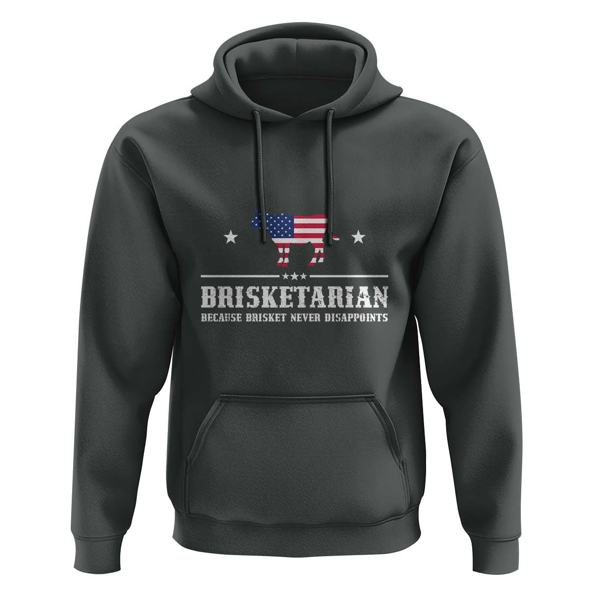 BBQ Lover Hoodie Brisketarian Because Brisket Never Disappoints Grill Master American Flag - Wonder Print Shop