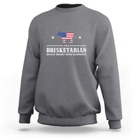 BBQ Lover Sweatshirt Brisketarian Because Brisket Never Disappoints Grill Master American Flag - Wonder Print Shop