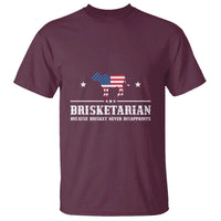 BBQ Lover T Shirt Brisketarian Because Brisket Never Disappoints Grill Master American Flag - Wonder Print Shop