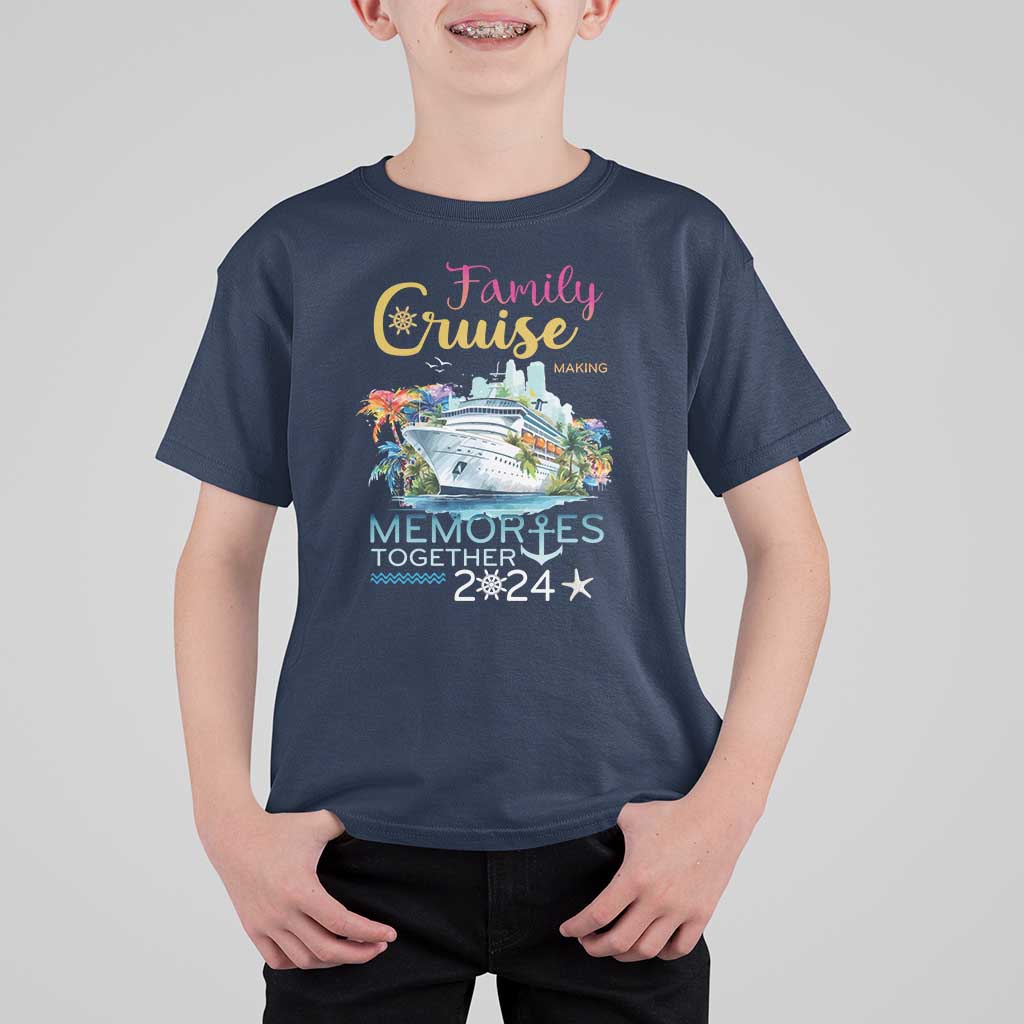 Family Cruise T Shirt For Kid Making Memories 2024 Summer Vacation Party Family Matching - Wonder Print Shop