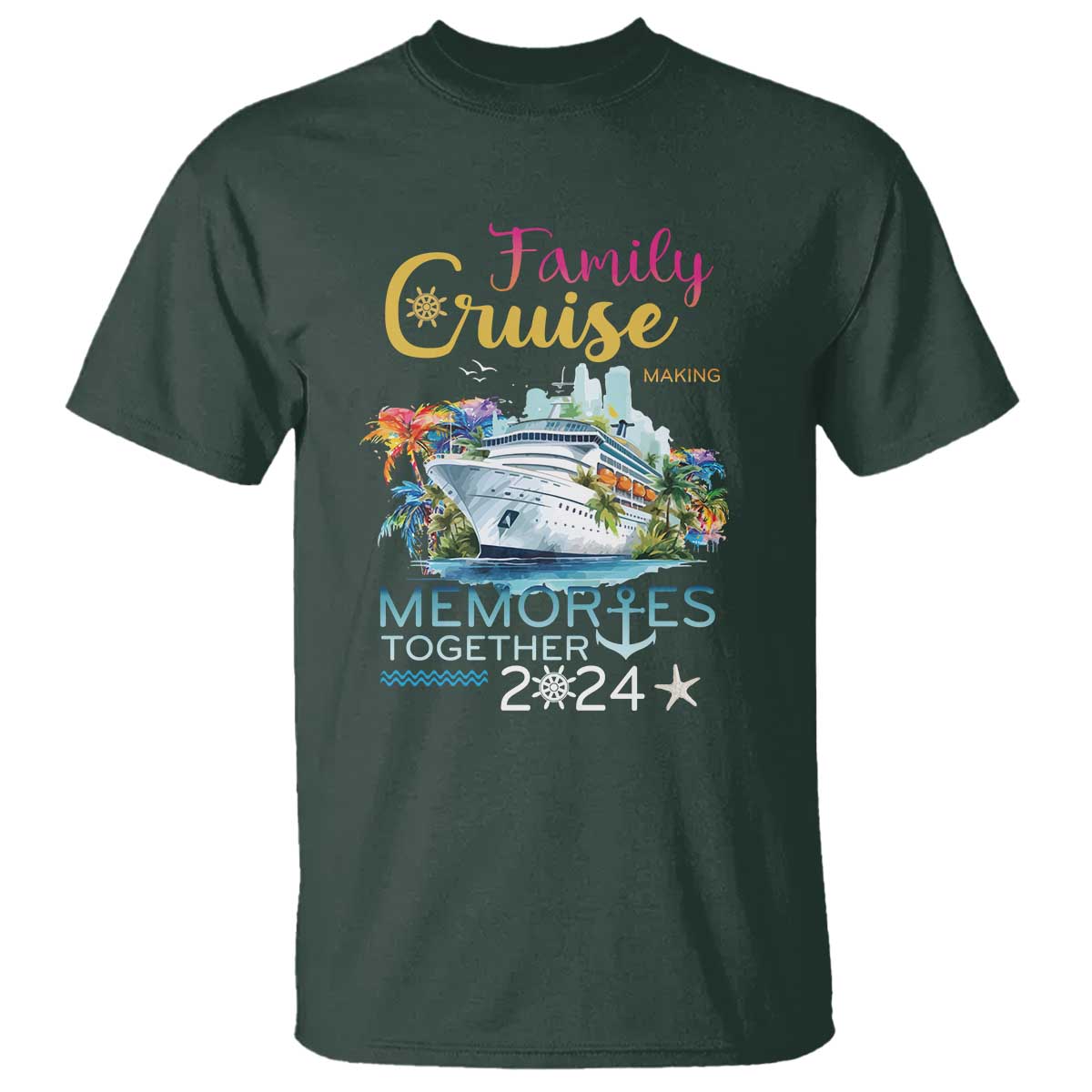 Family Cruise T Shirt Making Memories 2024 Summer Vacation Party Family Matching - Wonder Print Shop