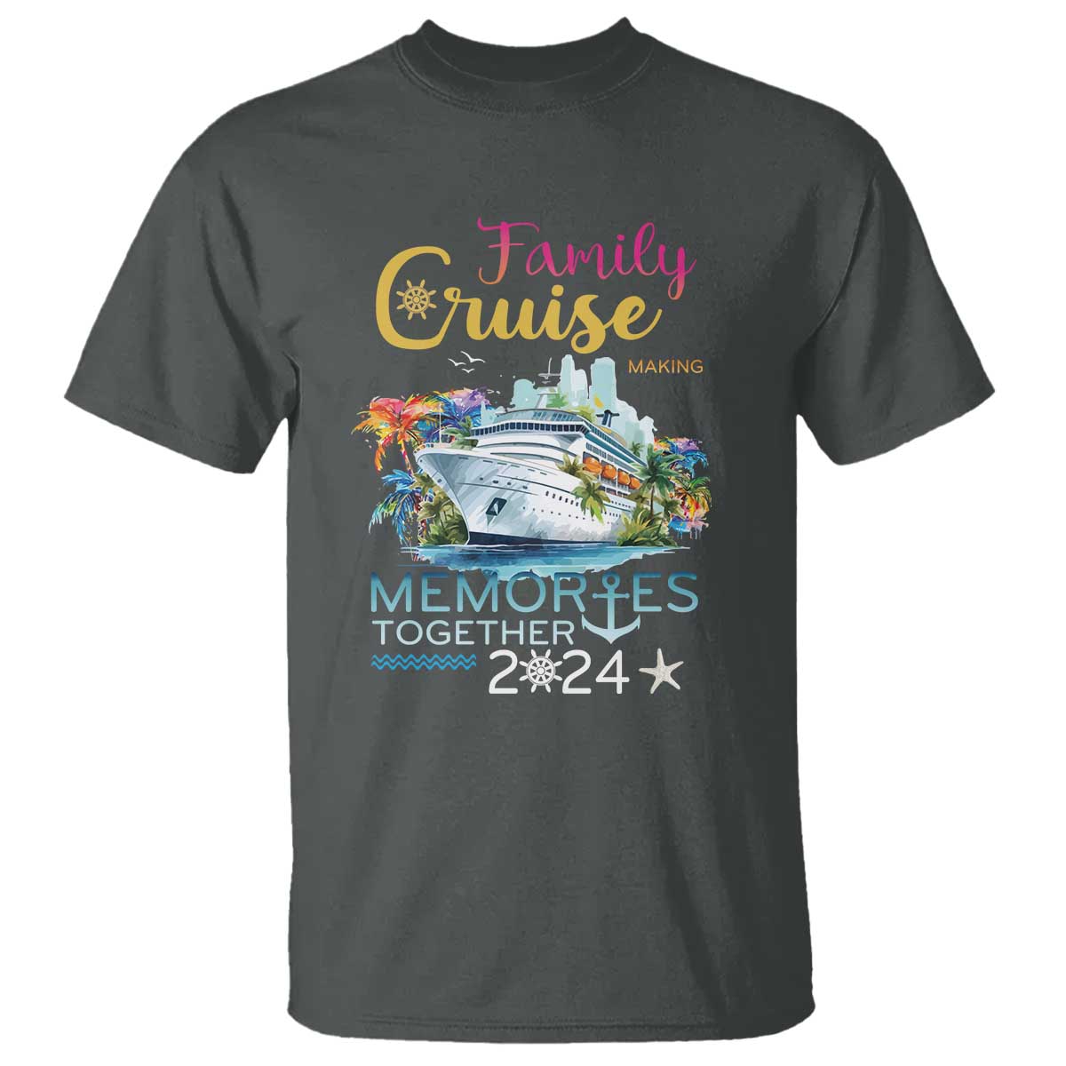 Family Cruise T Shirt Making Memories 2024 Summer Vacation Party Family Matching - Wonder Print Shop