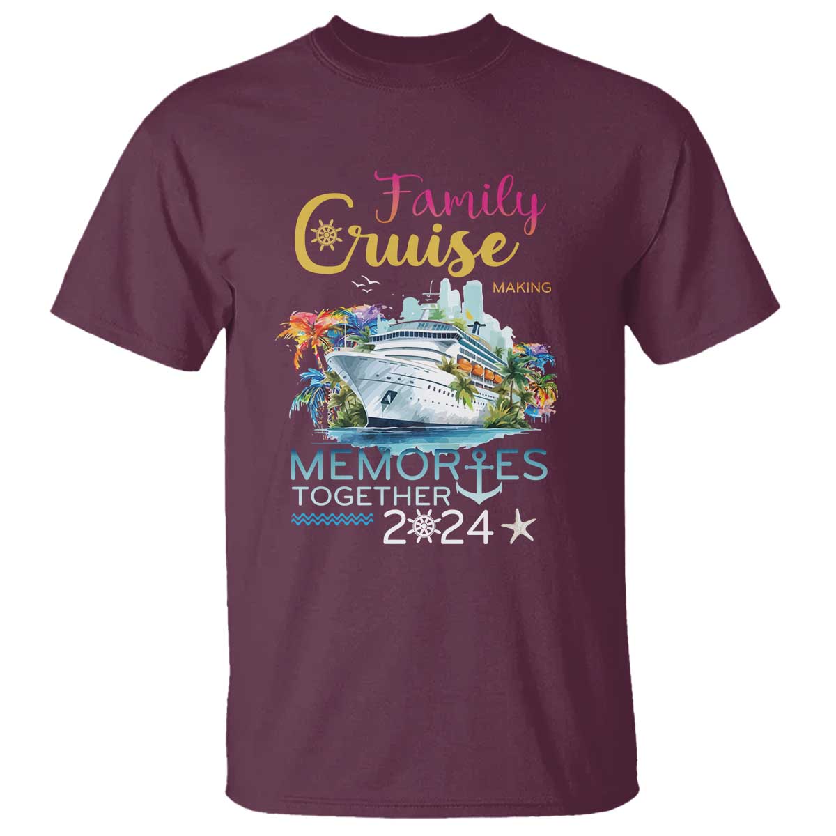 Family Cruise T Shirt Making Memories 2024 Summer Vacation Party Family Matching - Wonder Print Shop