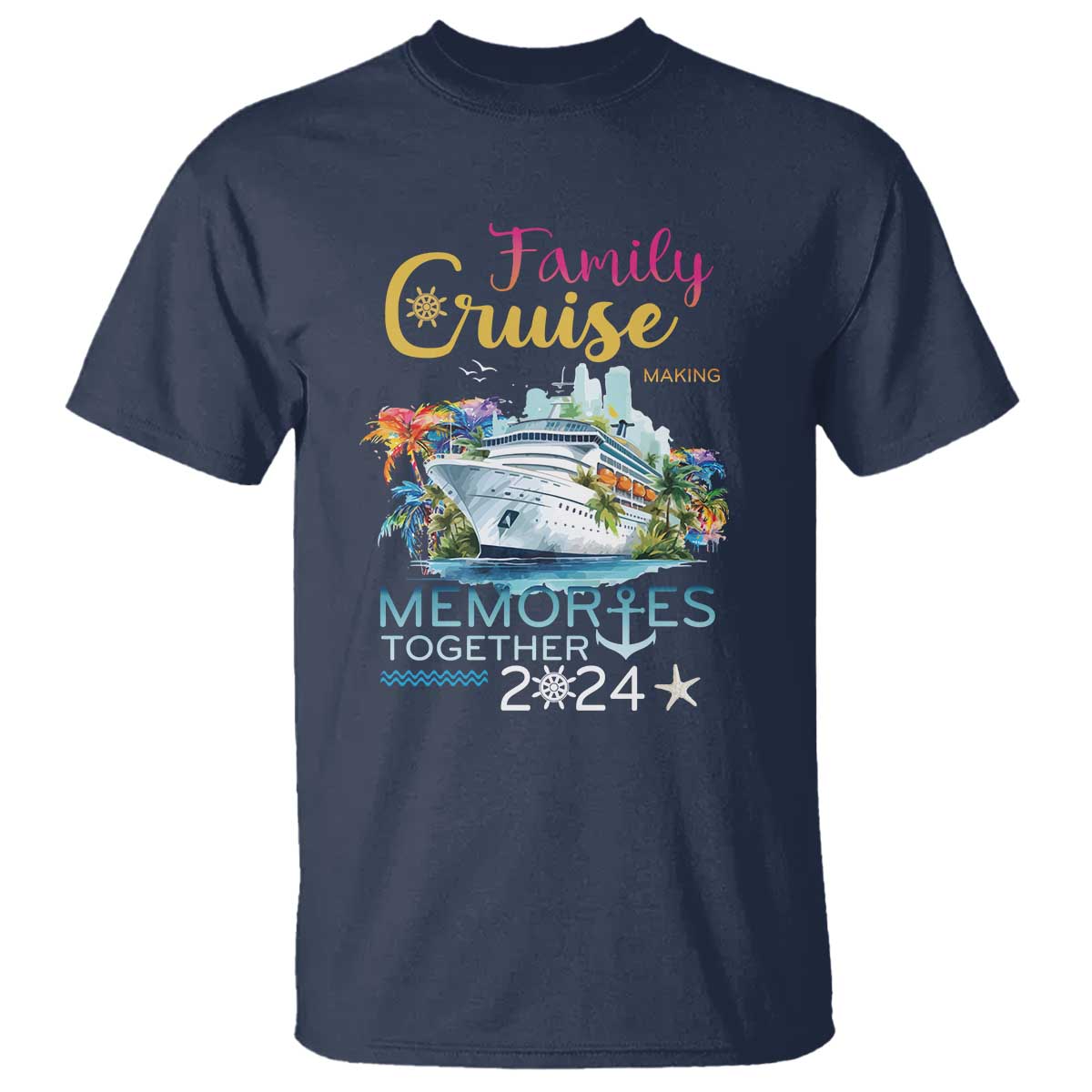 Family Cruise T Shirt Making Memories 2024 Summer Vacation Party Family Matching - Wonder Print Shop