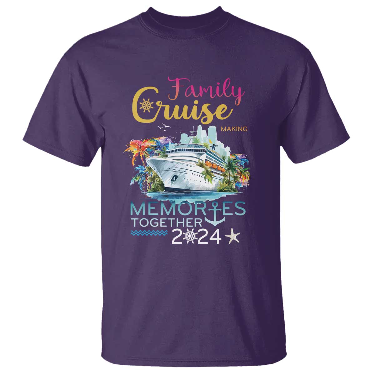 Family Cruise T Shirt Making Memories 2024 Summer Vacation Party Family Matching - Wonder Print Shop