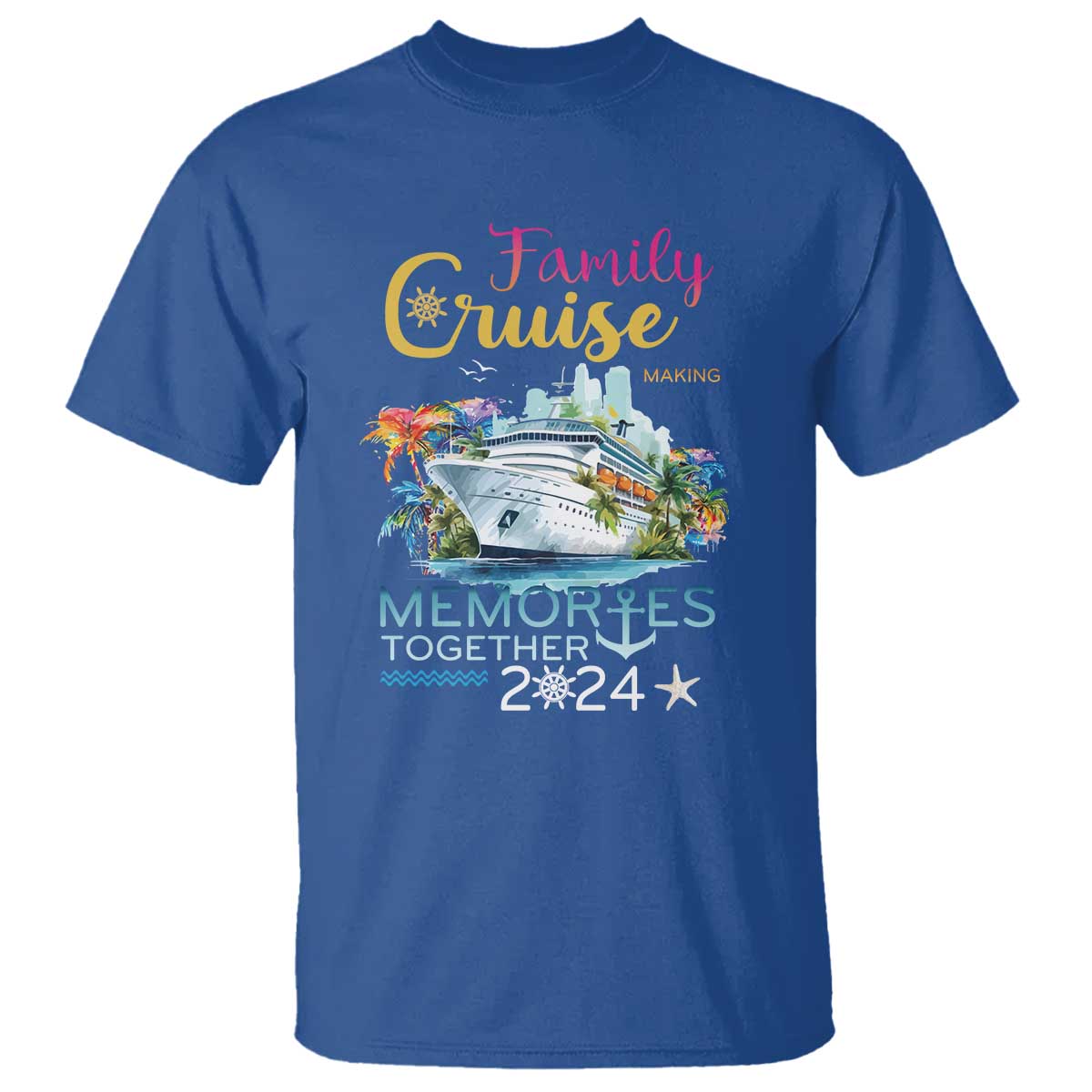 Family Cruise T Shirt Making Memories 2024 Summer Vacation Party Family Matching - Wonder Print Shop